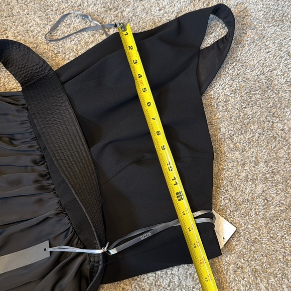 White by Vera Wang Formal Black One-Shoulder Dress with Sash in Ebony Si… - Picture 14 of 14